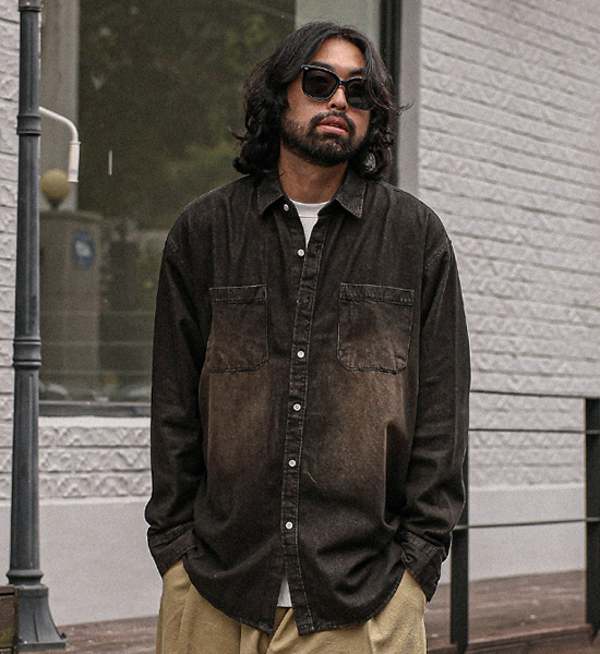 (L-4XL)<br>크런저 牛仔衬衫 106