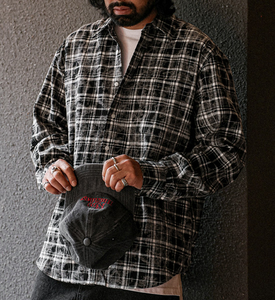 (XL-5XL)<BR>코우스비 格子衬衫