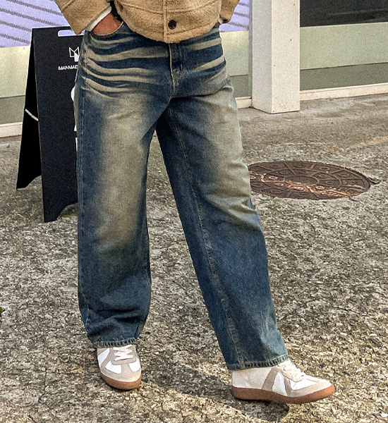 (S-6XL)<BR>칼로터 半宽配合 牛仔裤 410