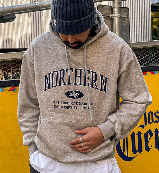 (L-5XL)<BR>노스턴 羊毛连帽衫