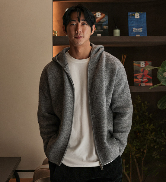 (XL-6XL)<BR>자스오 连帽针织拉链 8723
