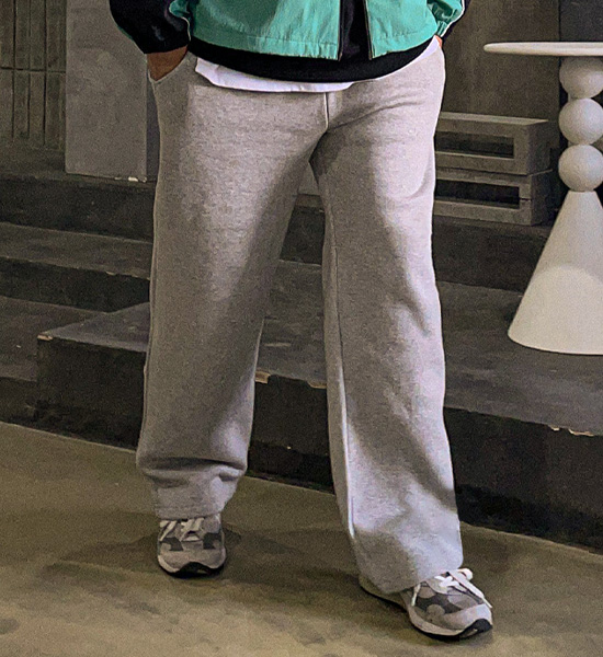 (M-6XL)<BR>스티수드 半宽配合 松紧带裤