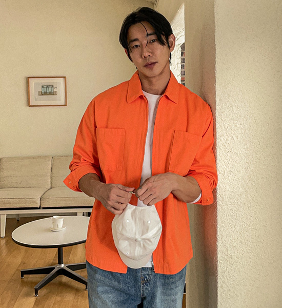 (L-5XL)<BR>그레그 워싱셔츠&外套
