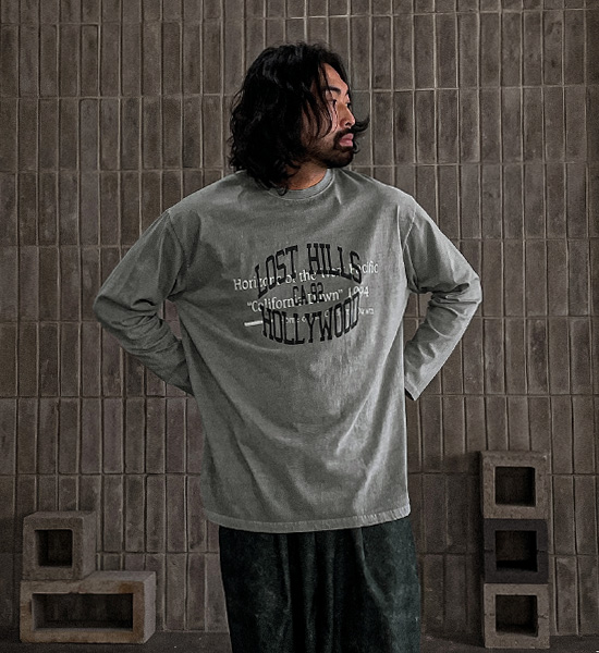 (XL-6XL)<BR>티반다르 颜料 长袖t恤