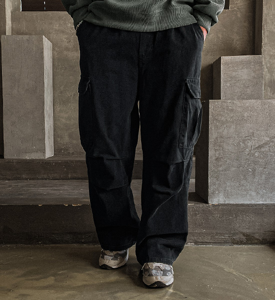 (M-4XL)<BR>니비타 半宽配合 货物松紧带裤