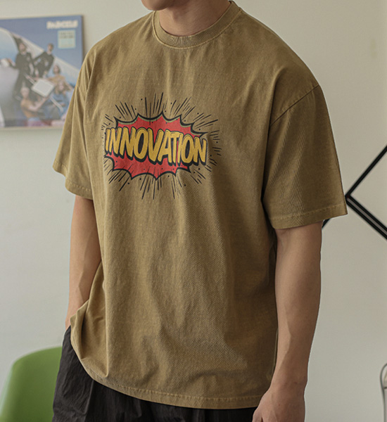 (2XL-5XL)<BR>쏘라드 颜料 短袖T恤