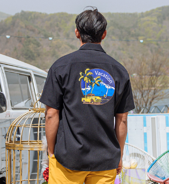 (2XL-5XL)<br>쉼터 야자수 衬衫