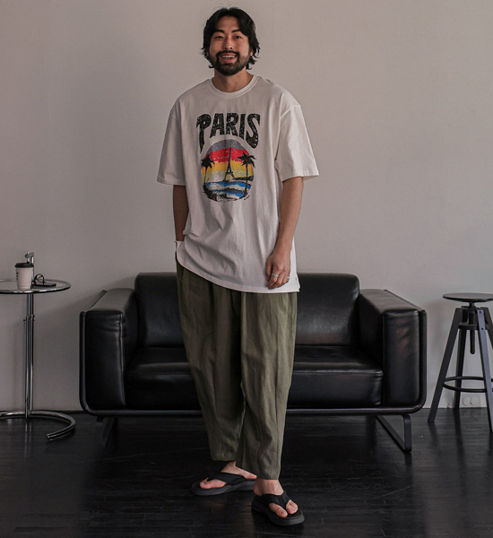 (L-5XL)<BR>파리스비치 短袖T恤