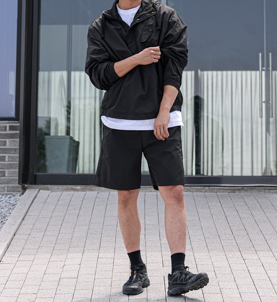 (L-4XL)<br>람퍼 尼龙 松紧带短裤