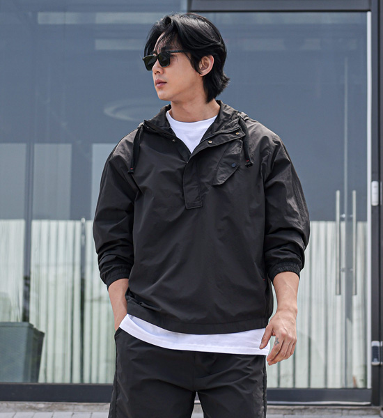 (L-5XL)<br>티카스 尼龙 胡德·阿诺拉克+람퍼 尼龙 松紧带短裤