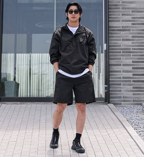 (L-5XL)<br>티카스 尼龙 胡德·阿诺拉克+람퍼 尼龙 松紧带短裤