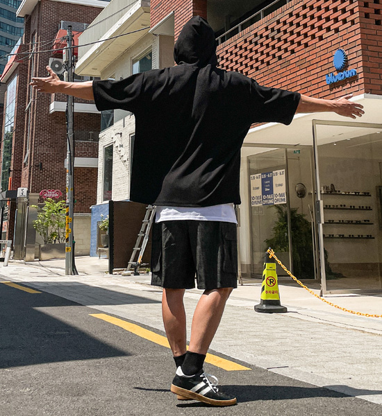 (XL-4XL)<br>엘로디 连帽短袖衬衫