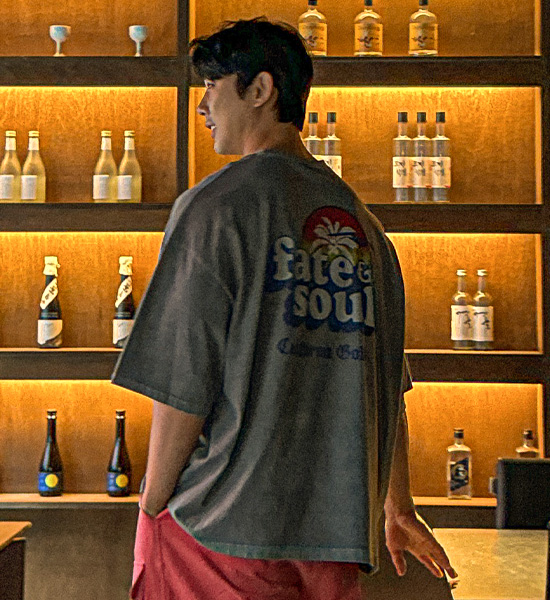 (XL-6XL)<BR>카키두니 颜料 短袖T恤