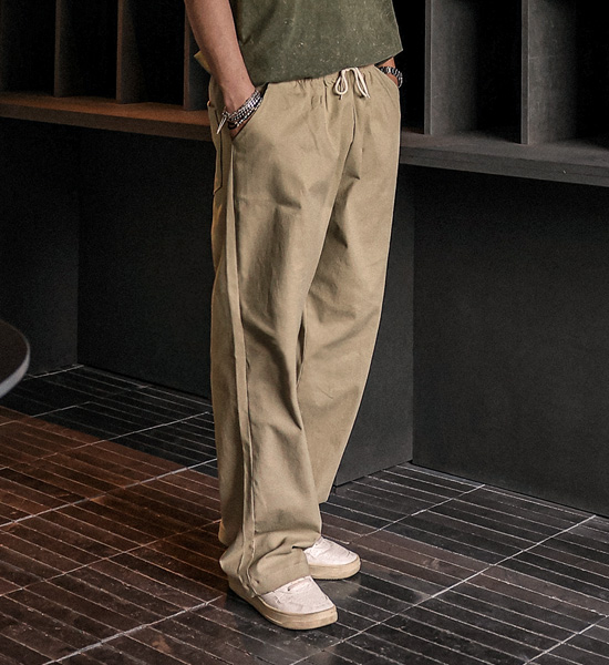 (M-4XL)<BR>아타라나 半宽配合 松紧带裤