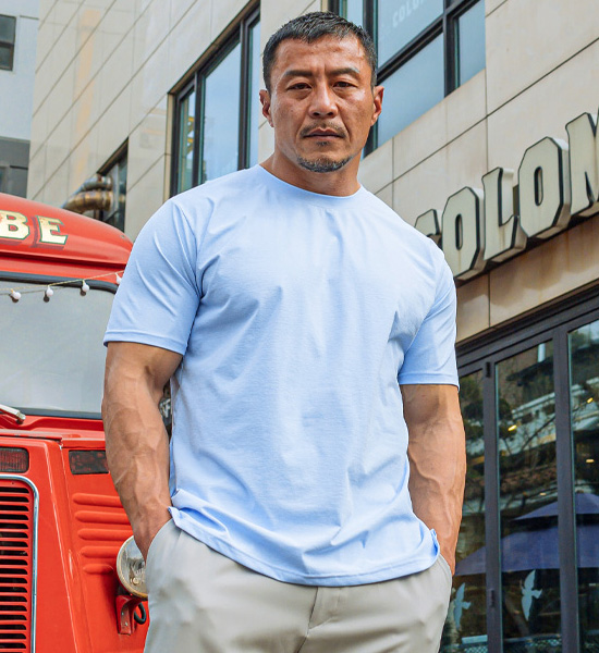 (M-5XL)<br>보카린 短袖T恤 <br><font color="#098a09"><B>选择长度 (基础,长款+6cm)</B></font>