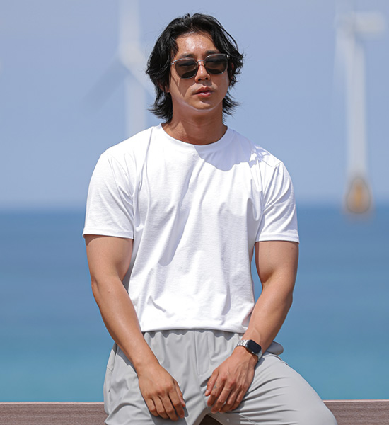 (M-5XL)<br>보카린 短袖T恤 <br><font color="#098a09"><B>选择长度 (基础,长款+6cm)</B></font>