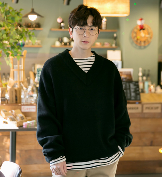 (L-5XL)<br>조별과제하다 썸 针织衫
