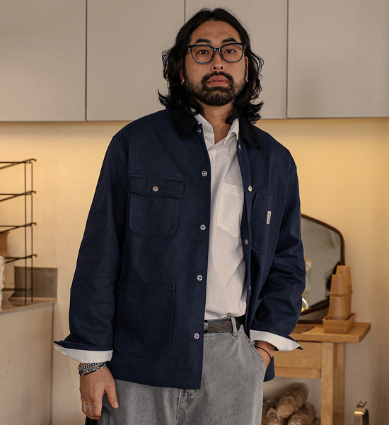 (XL-6XL)<Br>코스토마 골덴카라 工作夹克