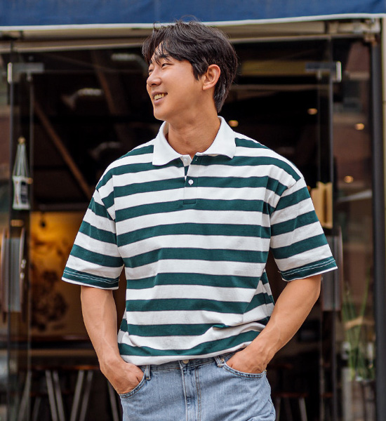 (L~5XL)<br>라글러 短袖领衬衫