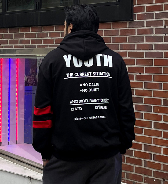 (L~5XL)<br>유스 带帽T恤