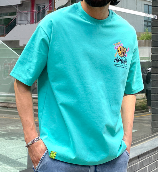 (L-5XL)<BR>레이베어 短袖T恤