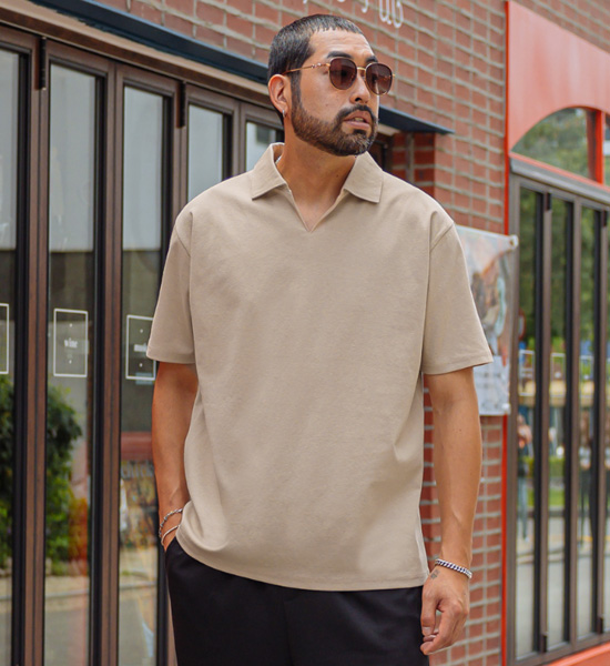 (L~5XL)<br>우아스코 开领 短袖T恤