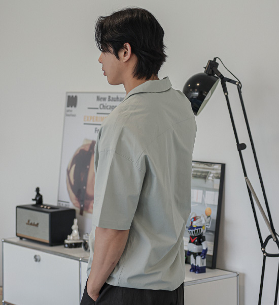 (XL-6XL)<br>오포치노 亚麻短袖衬衫