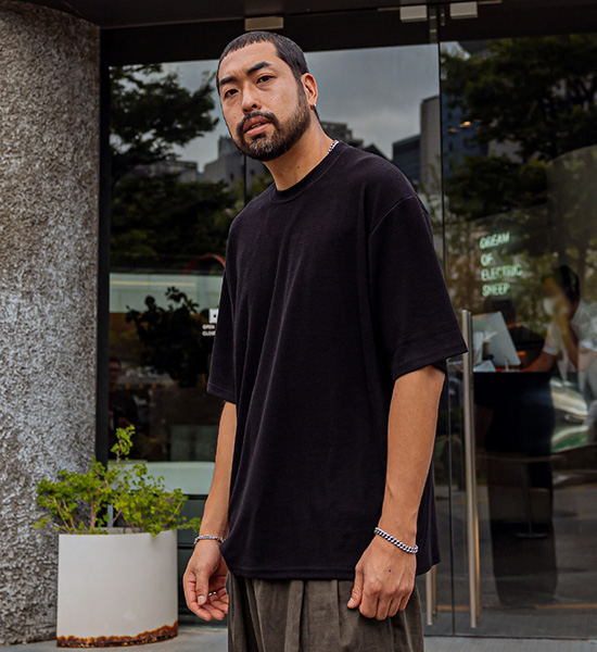 (L-5XL)<BR>나크아 니트지 短袖T恤
