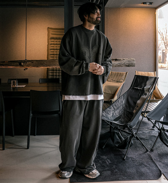 (XL-5XL)<br>자인트노 颜料 一对一交流+미노로트 와이드핏<br>颜料 松紧带裤