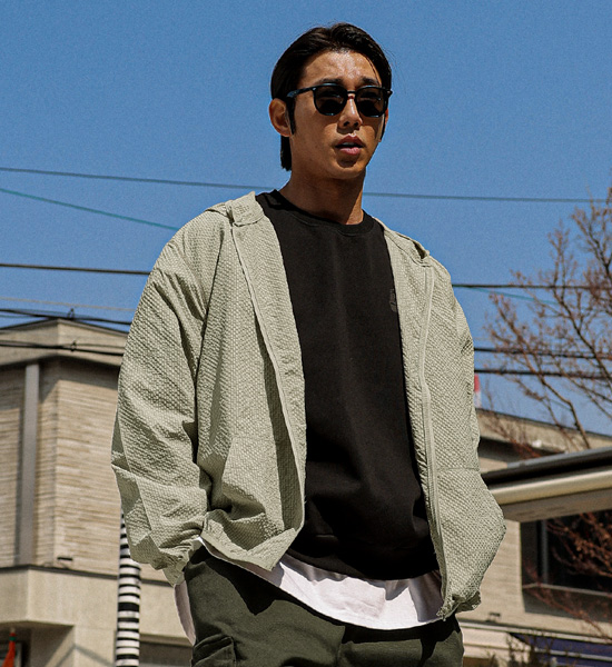 (XL-5XL)<BR>몬로빌 带帽拉链