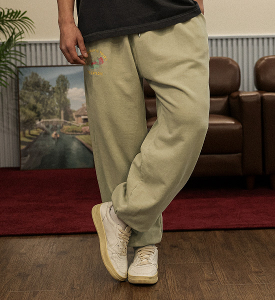(XL-4XL)<BR>루킨스 颜料 绑带慢跑裤