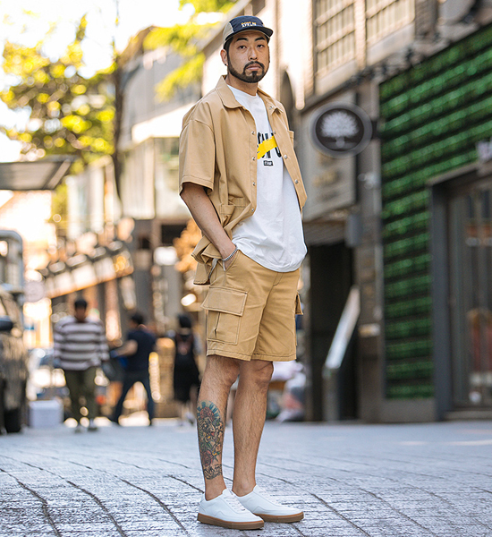 (XL~6XL)<BR>마르틴 短袖 衬衫&外套+핫앤콜드 工装裤 松紧带短裤