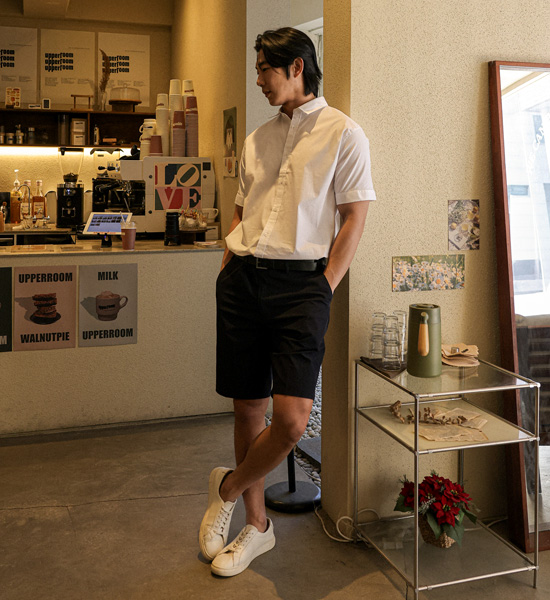 (M~5XL)<br>안드로 短袖衬衫