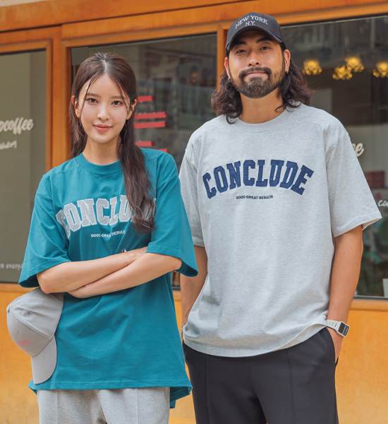 (L~5XL)<br>컨클루드 刺绣短袖衬衫