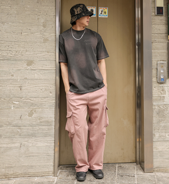 (L-5XL)<BR>루리크 颜料 短袖T恤 F55