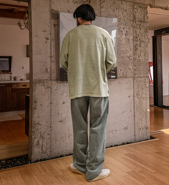 (XL-4XL)<BR>나프니 颜料 长袖t恤