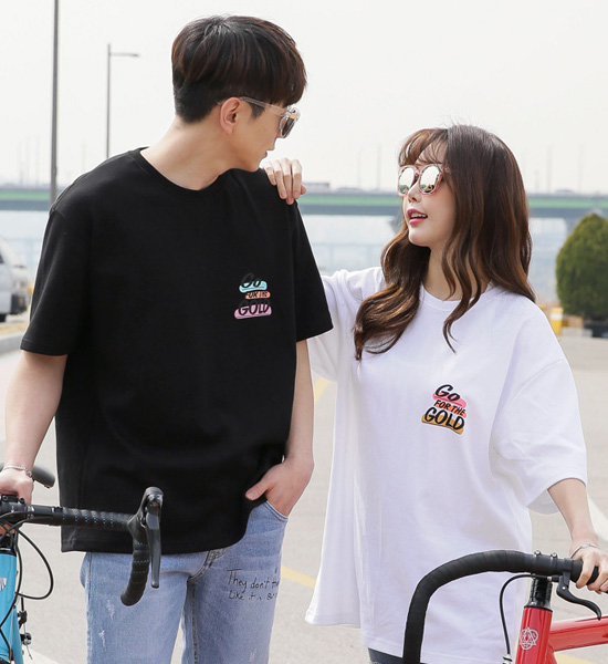 (L~5XL)<br>마푸토 金色短袖衬衫