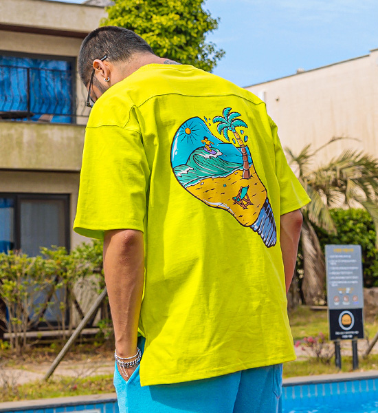 (L-5XL)<br>카눈다  剪裁短袖连体衣