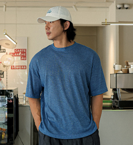 (L-5XL)<BR>타즈하 린넨반팔티