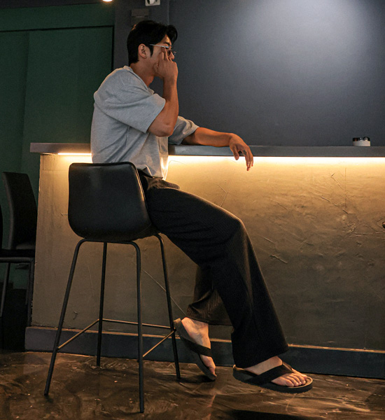 (M-3XL)<br>소마라디 半宽配合 松紧带裤 H0029