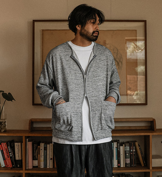 (XL-4XL)<BR>노르코마 肋纹针织品 开衫