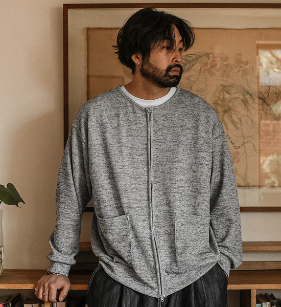 (XL-4XL)<BR>노르코마 肋纹针织品 开衫