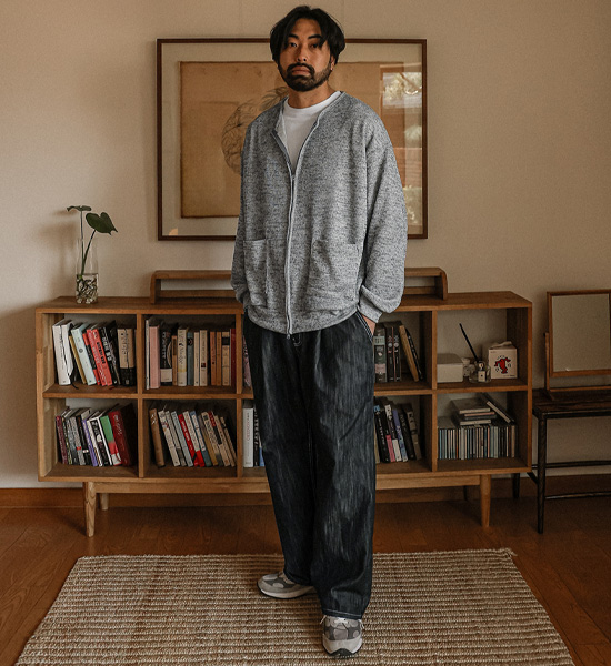 (XL-4XL)<BR>노르코마 肋纹针织品 开衫