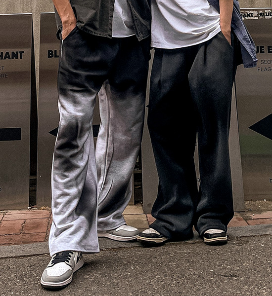 (L-4XL)<br>티프란 半宽配合 松紧带裤