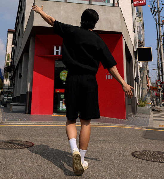 (XL-6XL)<br>크라스카 松紧带短裤 P005