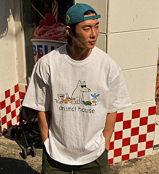 (XL-4XL)<br>동물의숲 短袖T恤