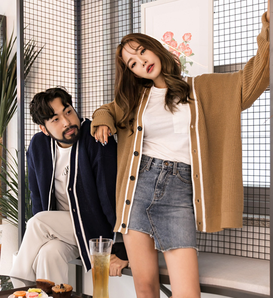 (L-5XL)<BR>마이네임 开衫