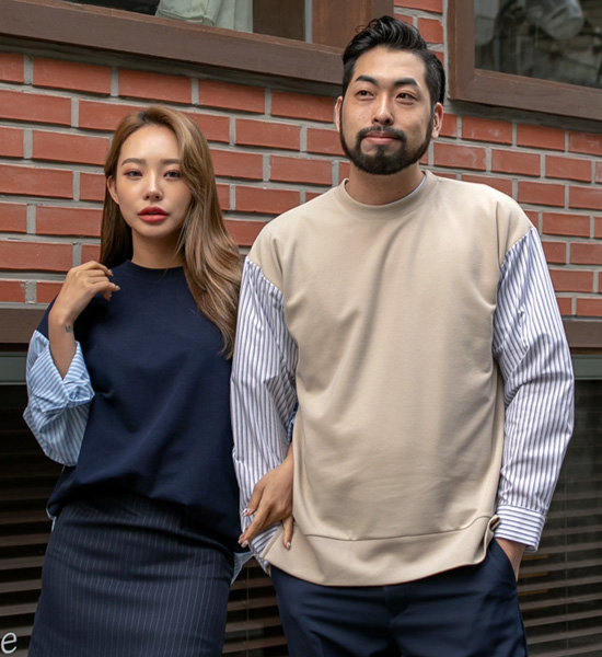 (L~5XL)<br>로제리 T恤衫