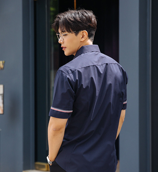 (2XL-5XL)<br>디노 삼선 短袖衬衫