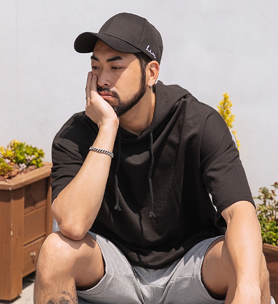 (L~5XL)<br>파라벨 连帽短袖衬衫